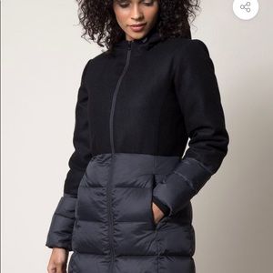 MPG Melton wool down filled puffer jacket